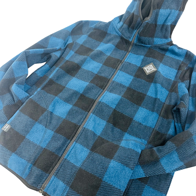 Veste polar - Carreaux bleu-noir - Petite - BC
