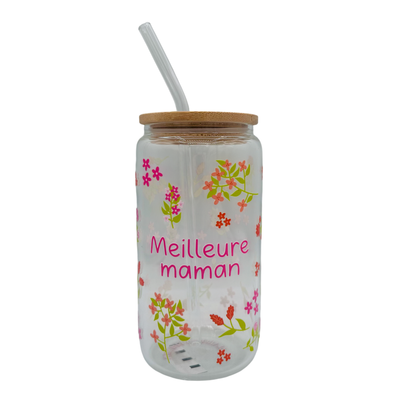 Bouteille en verre 16oz - Maman