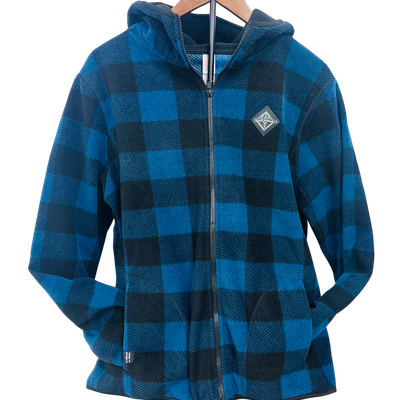 Veste polar - Carreaux bleu-noir - XL -BC Veste polar - Carreaux bleu-noir - XL -BC
