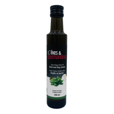 Huile d'olive 250ml  - Basilic et laurier