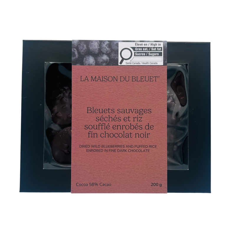 Bleuets séchés et riz soufflé 200g - Noir Bleuets séchés et riz soufflé 200g - Noir