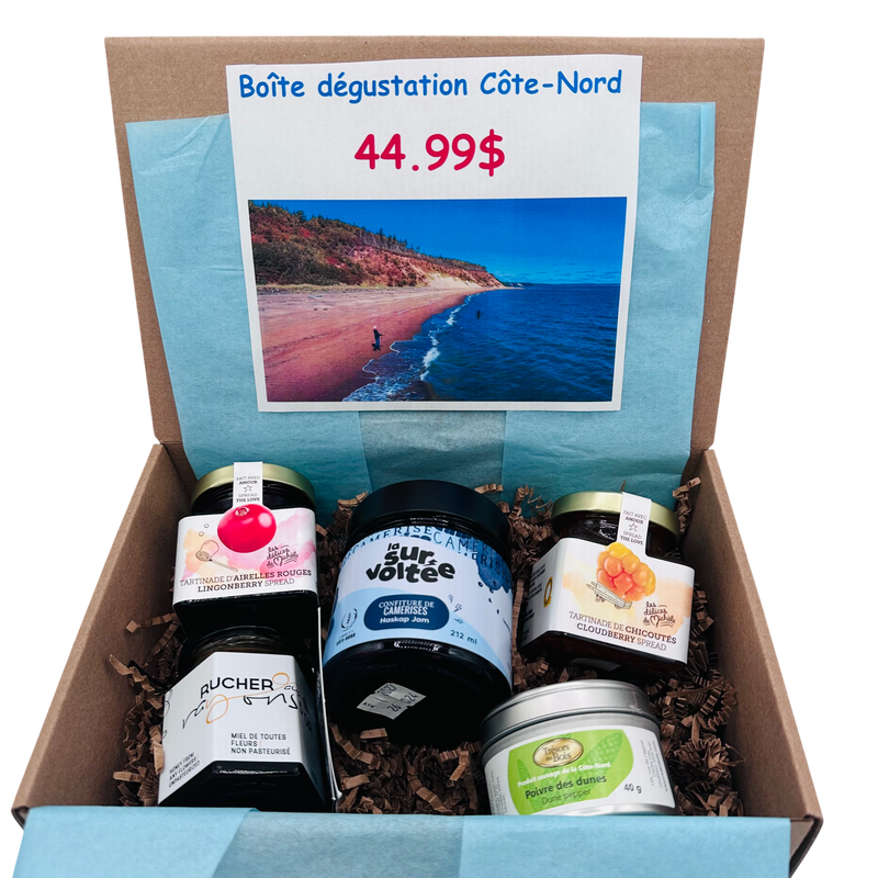 Boîte - Produits dégustation Côte-Nord Boîte - Produits dégustation Côte-Nord