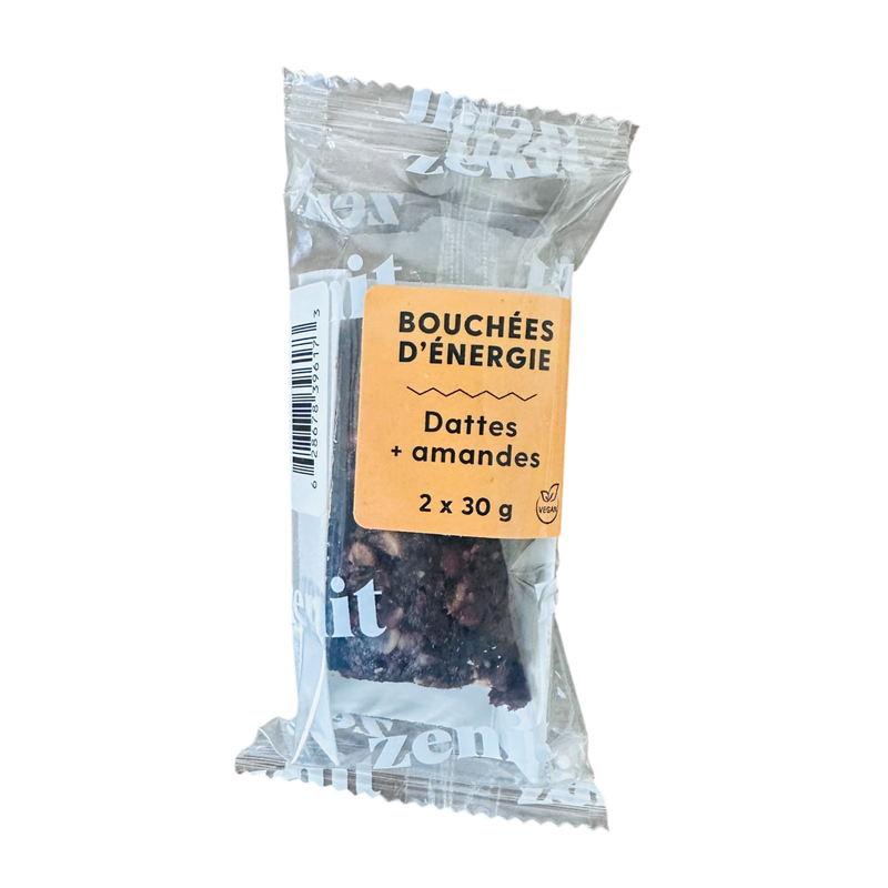 Boules d'énergie 60g - Dattes, amandes et cacao