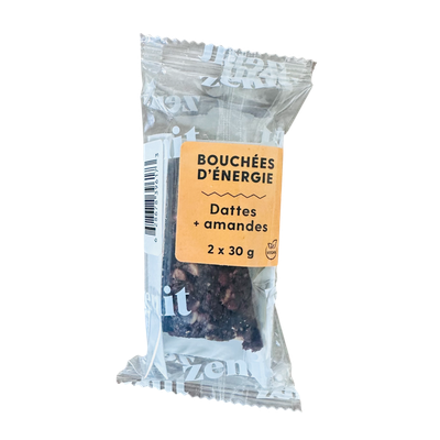 Boules d'énergie 60g - Dattes, amandes et cacao Boules d'énergie 60g - Dattes, amandes et cacao