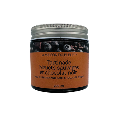 Tartinade 200ml - Bleuets, chocolat noir