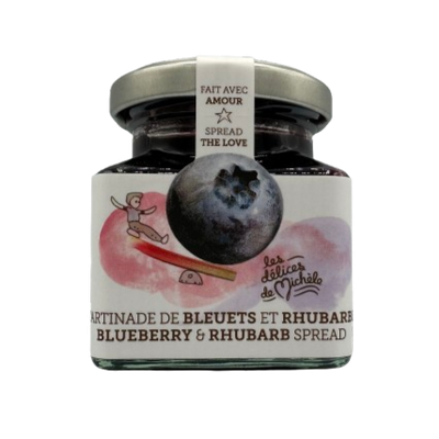 Tartinade 120ml - Bleuets et rhubarbes