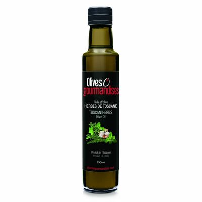 Huile d'olive 250ml - Herbes de Toscane Huile d'olive 250ml - Herbes de Toscane