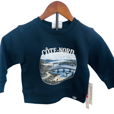 Gilet ouaté col rond marine junior - Small