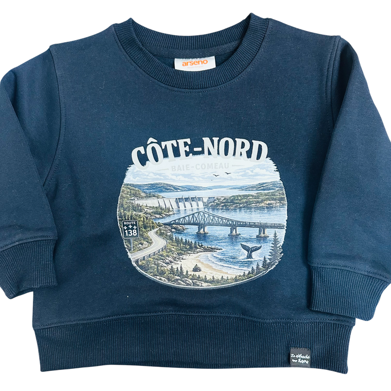 Gilet ouaté col rond marine junior - Médium