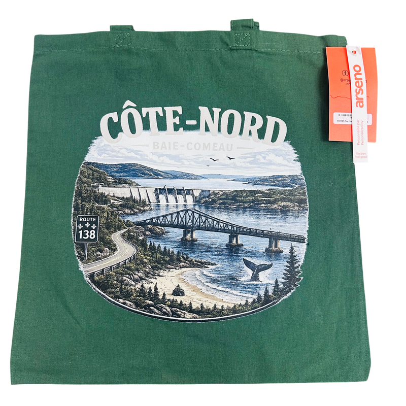 Sac fourre-tout Vert - Logo Baie-Comeau