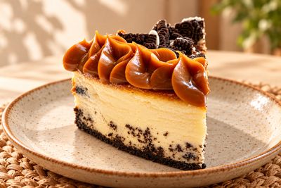 Cheesecake de Oreo y dulce de leche
