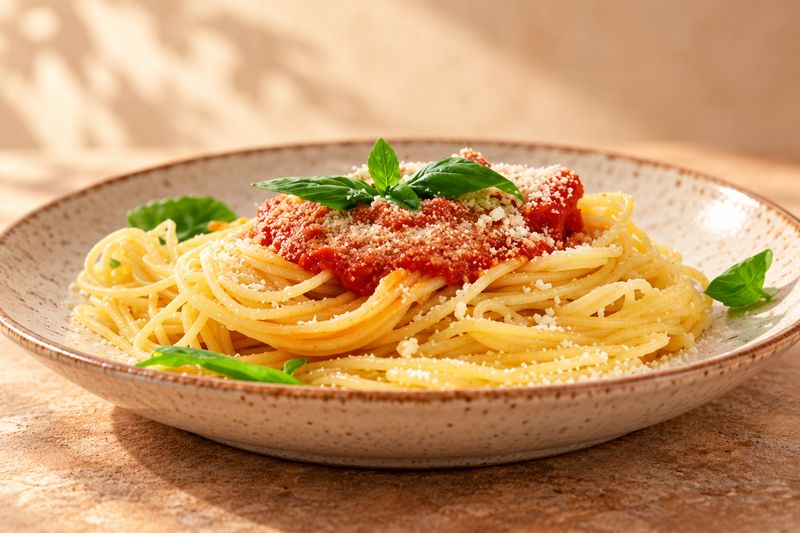 Pasta pomodoro con salsa de tomate