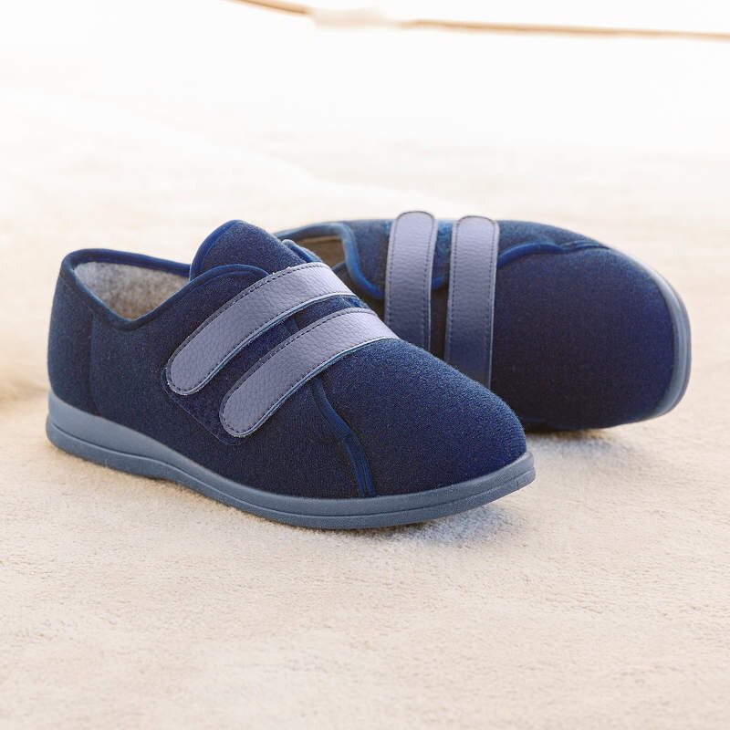 Cosyfeet Amelia Navy Ladies Slippers
