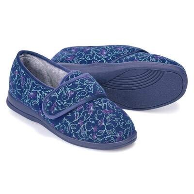 Cosyfeet Holly Midnight Floral Ladies Slippers