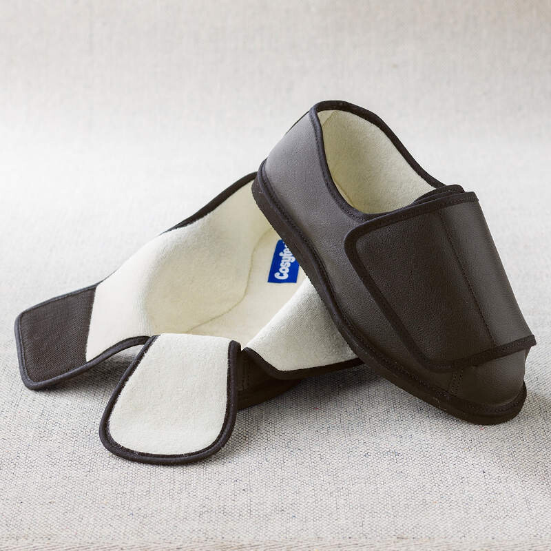 Cosyfeet Rowan Black Leather House Shoe