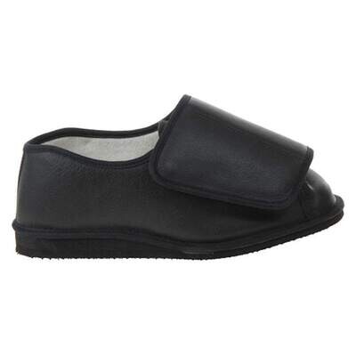 Cosyfeet Rowan Black Leather House Shoe