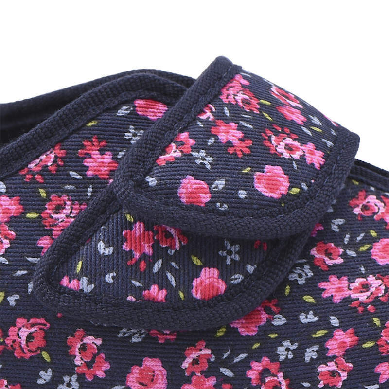 Cosyfeet Sally Navy Pink Floral Strap Extensions
