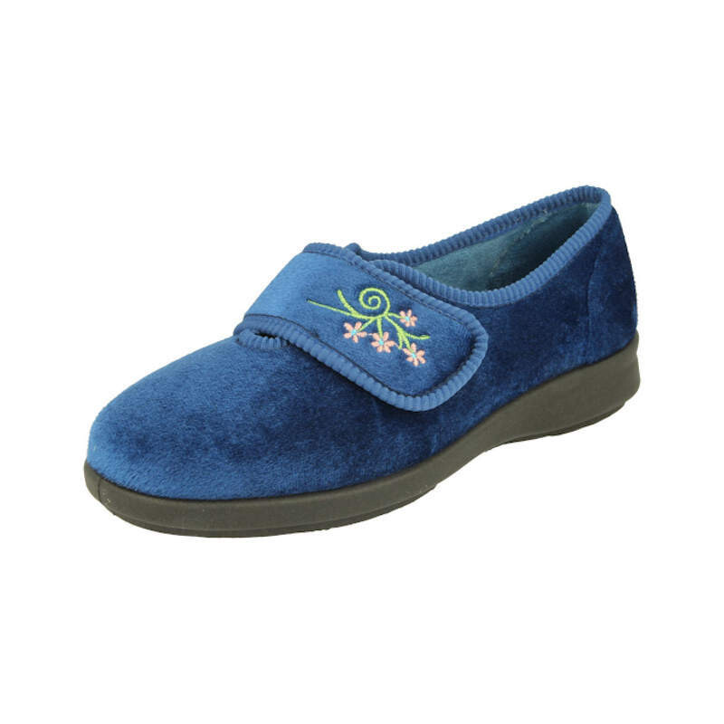 DB Wider Fit Caroline House Shoes Navy (2v)