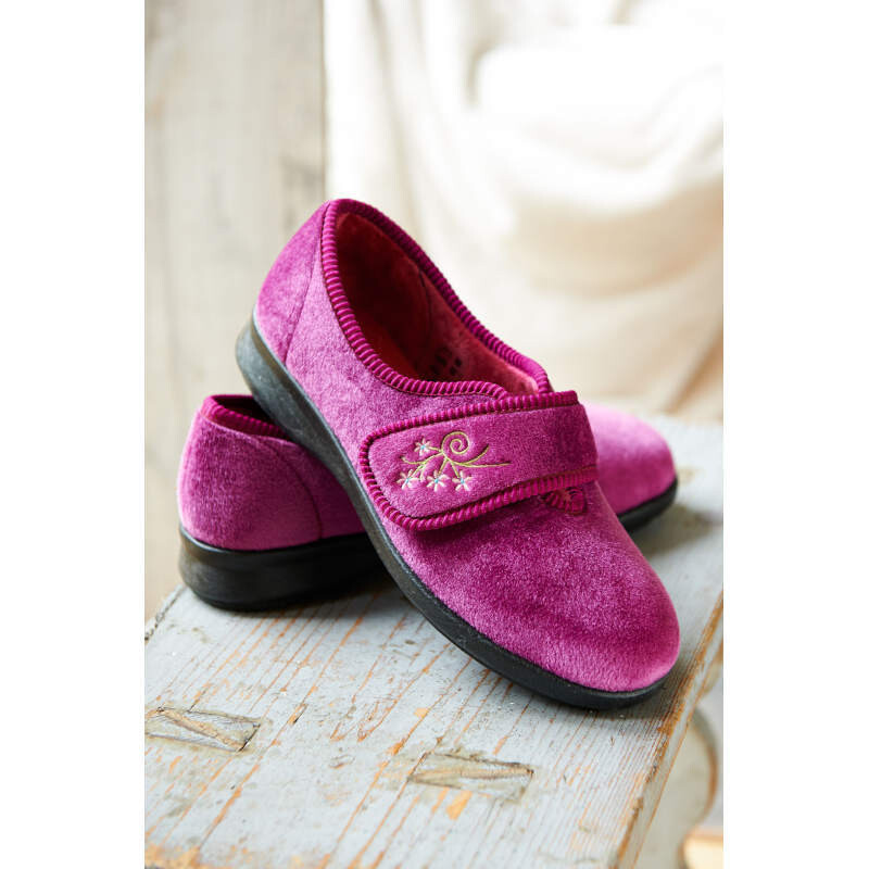 DB Wider Fit Caroline Ladies Slippers Heather (6v)