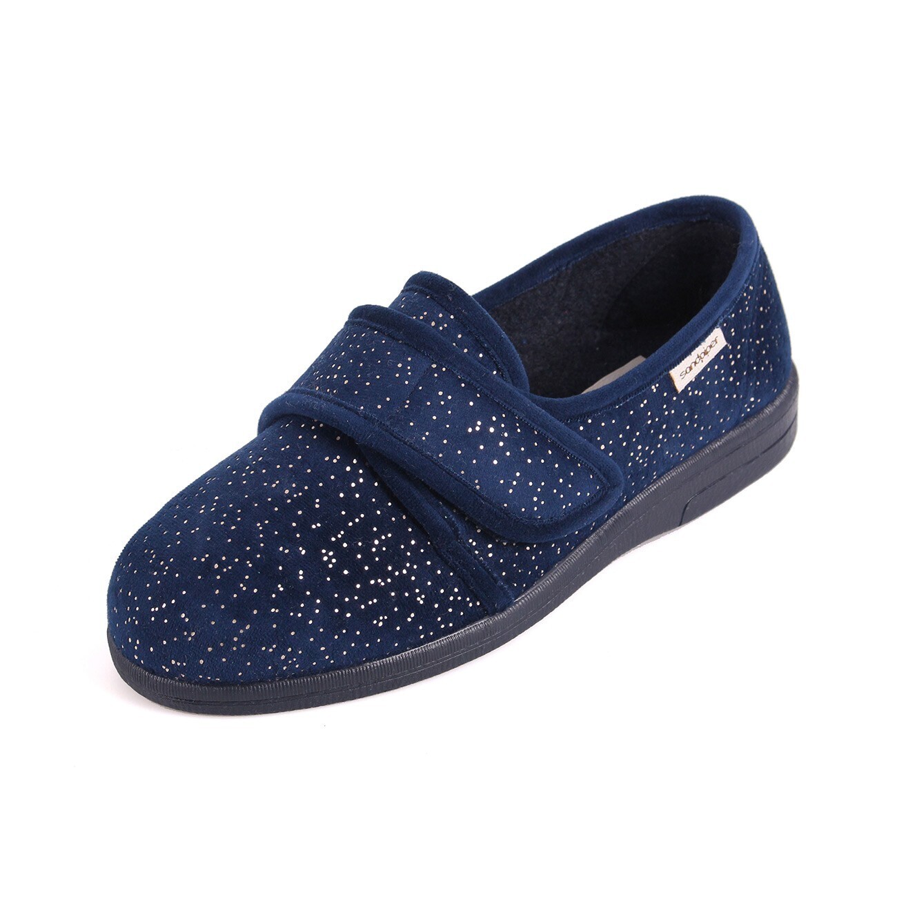 Sandpiper Sophie Navy Sparkle Ladies Slippers, Size: 3