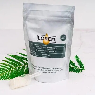 Lorem Emu Oil Bath Salts 300g pouch