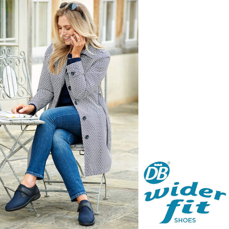 DB Wider Fit Eliza Stretch Ladies Shoes (2v)