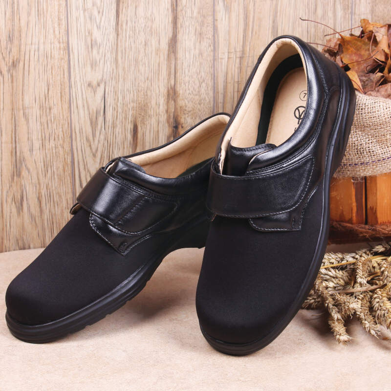 Sandpiper Travis Black Stretch Mens Shoes