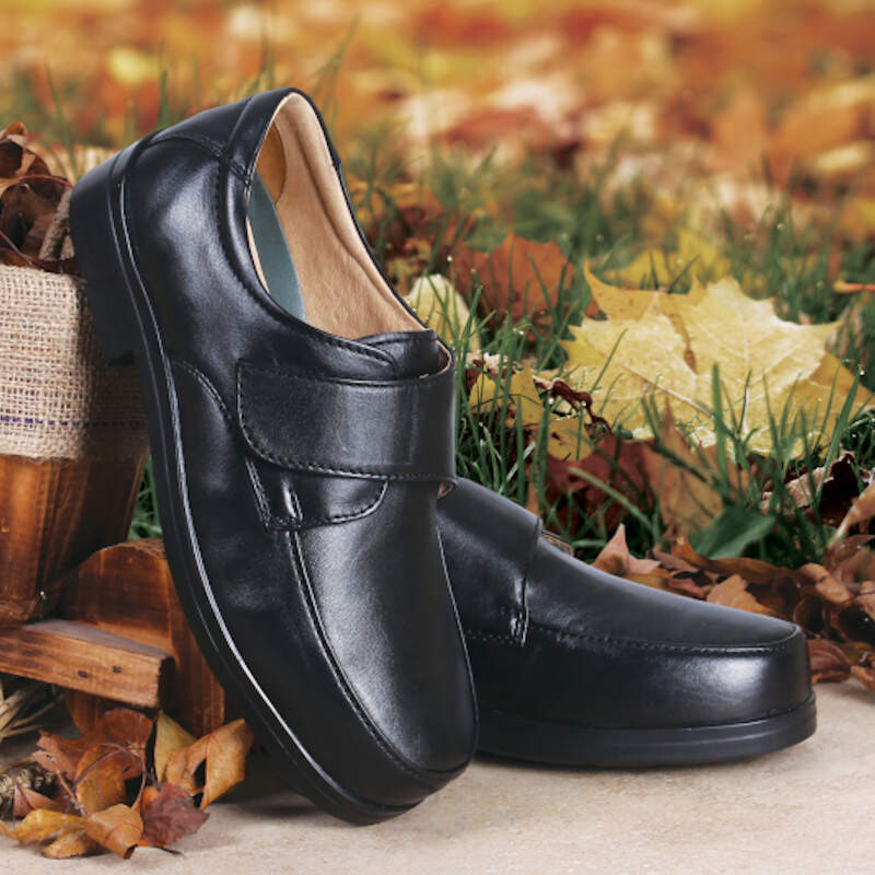 Sandpiper Terry Black Leather Mens Shoes