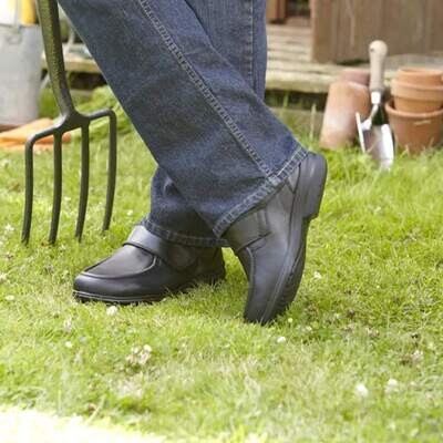 Cosyfeet Mason Black Leather Mens Shoes