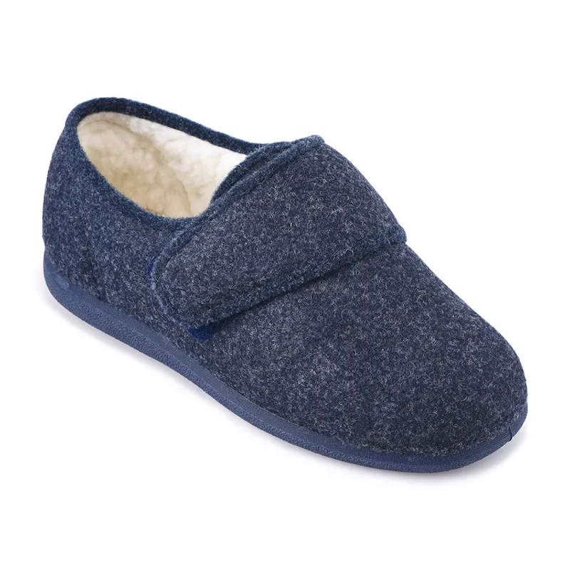 Cosyfeet Rudolph Navy Marl Mens Slippers