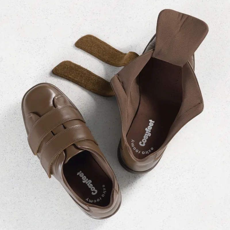 Cosyfeet Bart Brown Leather Mens Shoes