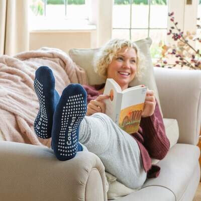 Cosyfeet Gripper Socks Navy