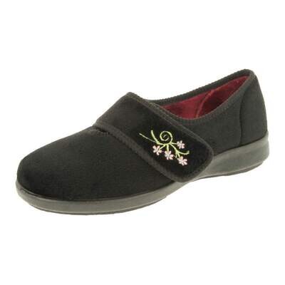 DB Wider Fit Caroline House Shoes Black (6v) DB Wider Fit Caroline House Shoes Black (6v)