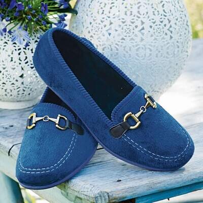 DB Wider Fit Martha House Shoes French Blue (6v)