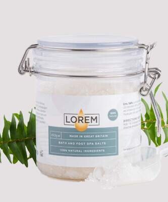Lorem Emu Oil Bath & Foot Salts 450g Kilner Jar Lorem Emu Oil Bath & Foot Salts 450g Kilner Jar
