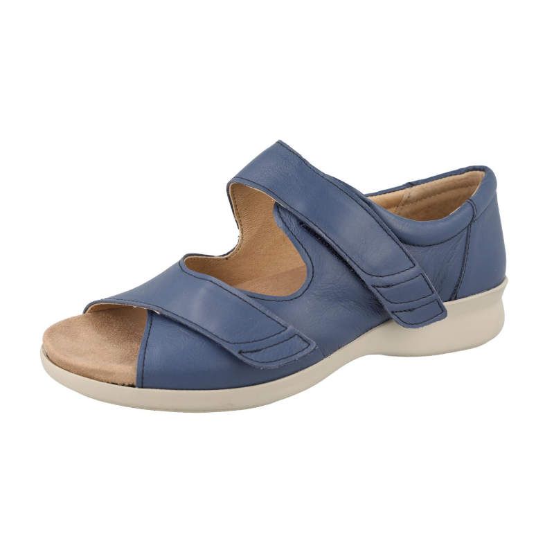 DB Wider Fit Bliss Ladies Wedge Navy Sandal (2v)