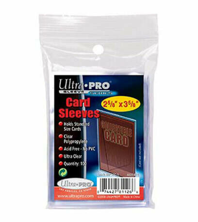 ULTRA PRO - CARD SLEEVE - 2-1/2&quot; X 3-1/2&quot; Soft Card Sleeves (PK100)