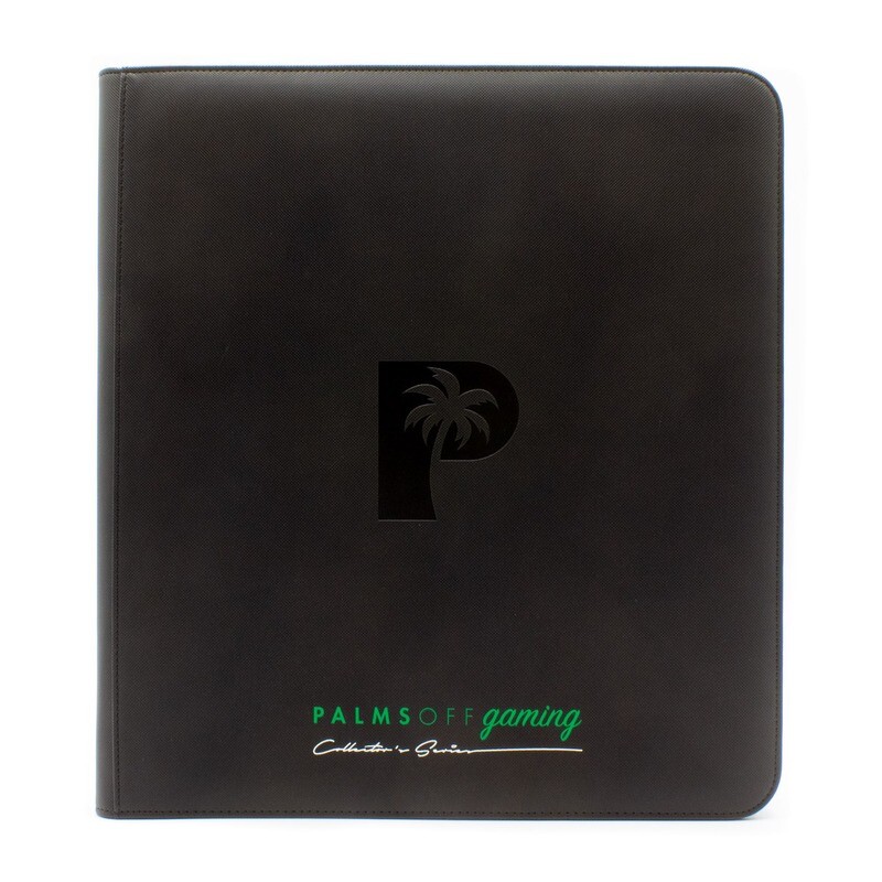 Palms Off Gaming - Collector&#39;s Series 12 Pocket Zip Trading Card Binder - BLACK