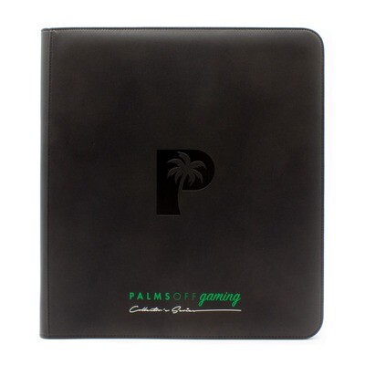 Palms Off Gaming - Collector&#39;s Series 12 Pocket Zip Trading Card Binder - BLACK
