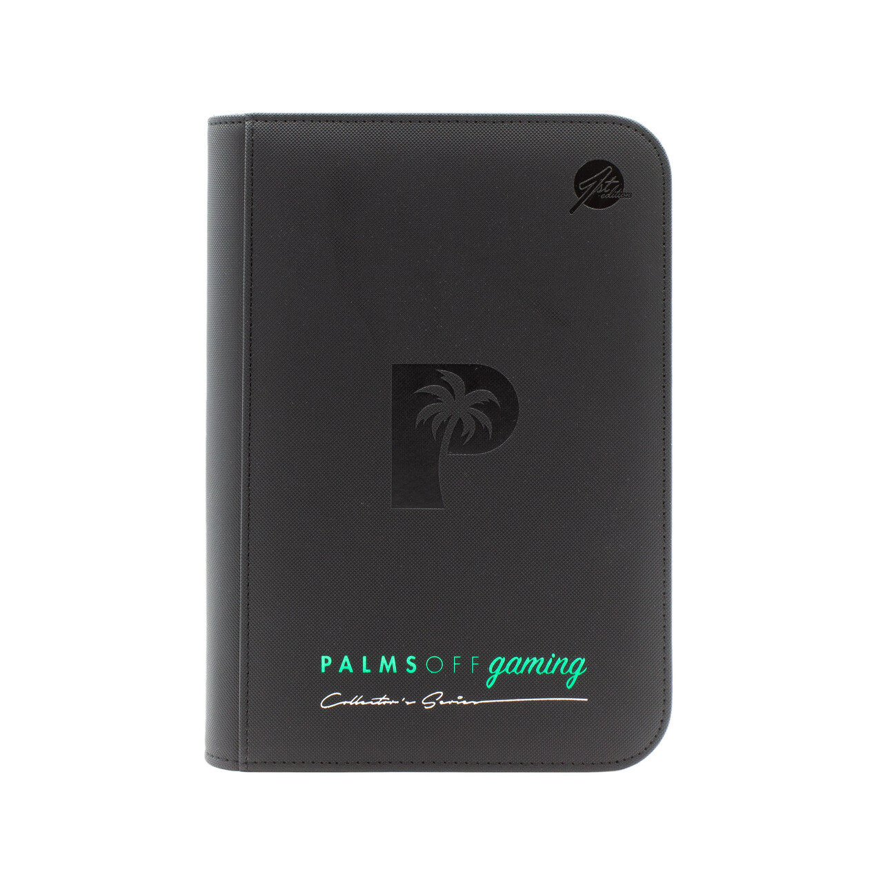 Palms Off Gaming - Collector&#39;s Series 4 Pocket Zip Trading Card Binder - BLACK