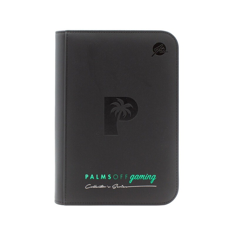 Palms Off Gaming - Collector&#39;s Series 4 Pocket Zip Trading Card Binder - BLACK