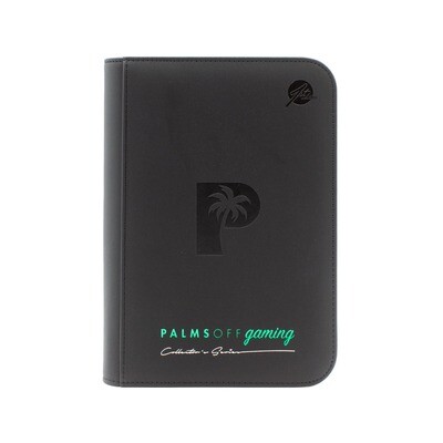 Palms Off Gaming - Collector&#39;s Series 4 Pocket Zip Trading Card Binder - BLACK