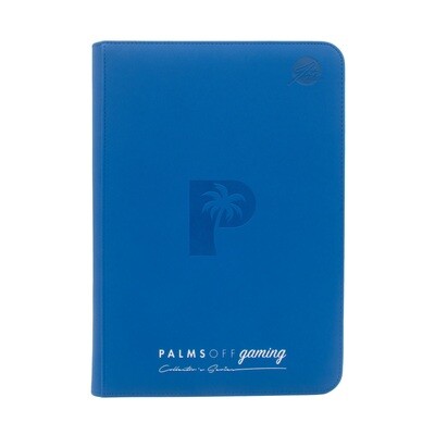 Palms Off Gaming Collector&#39;s Series 9 Pocket Zip Trading Card Binder BLUE