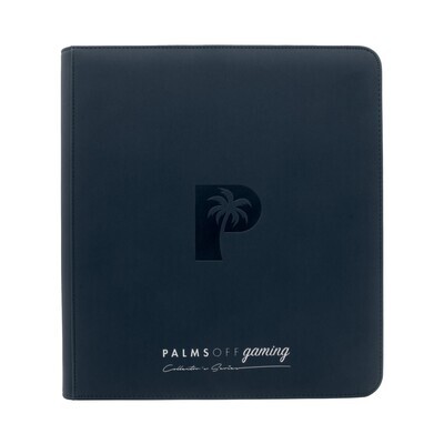 Palms Off Gaming - Collector&#39;s Series 12 Pocket Zip Trading Card Binder - NAVY BLUE