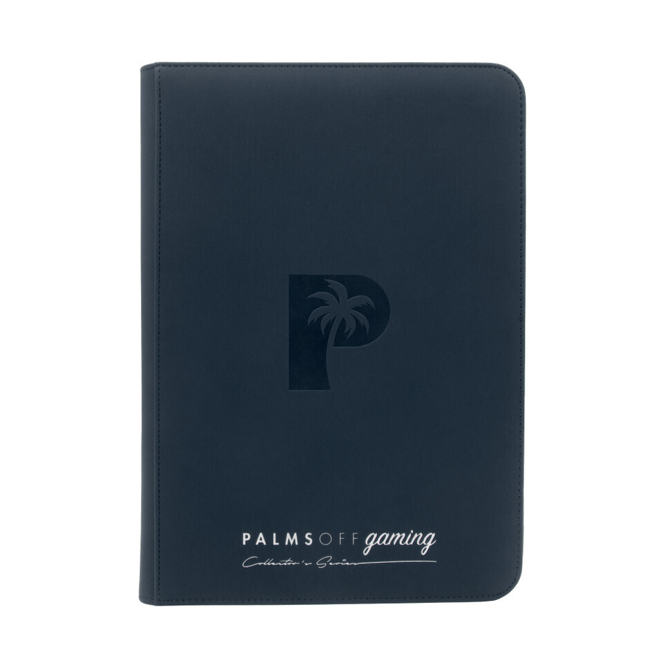 Palms Off Gaming - Collector&#39;s Series 9 Pocket Zip Trading Card Binder - NAVY