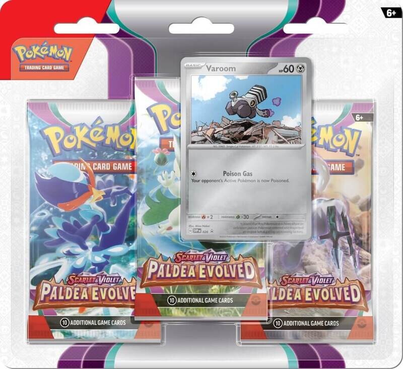 POKÉMON TCG Scarlet &amp; Violet 2 Paldea Evolved - Three booster blister