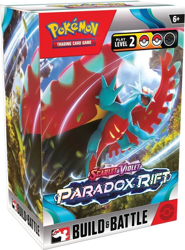 POKÉMON TCG Scarlet &amp; Violet 4 Paradox Rift Build &amp; Battle Box