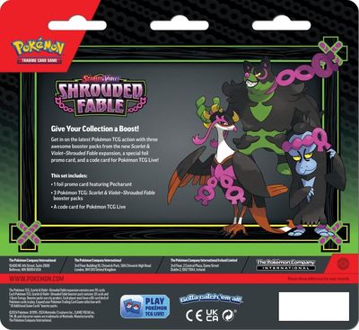 POKÉMON TCG Scarlet &amp; Violet 6.5 Shrouded Fable 3 Pack Blister