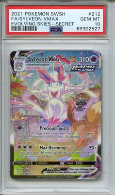 Sylveon Vmax 212/203 Evolving Skies PSA 10 English