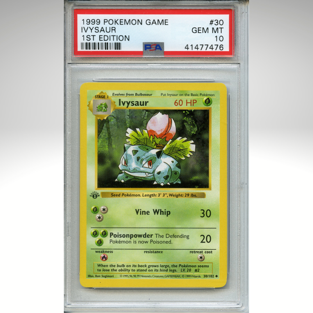 First Edition Base Set Ivysaur 30/102 PSA 10 English